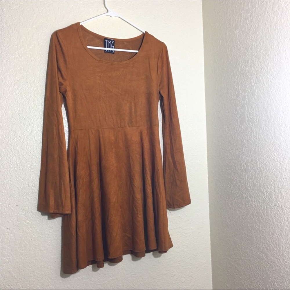 NWOT Suede Skater Dress